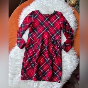 H&M Red Kids Plaid Dress Size 5/6T